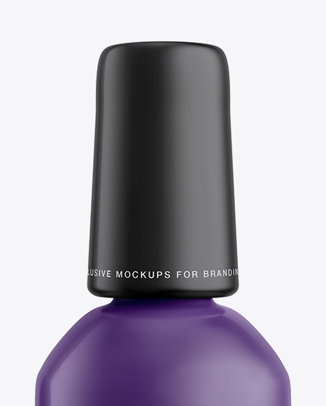 Matte Nail Polish Bottle Mockup - Front View