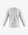 Men's Baseball T-shirt With Long Sleeves Mockup - Back View