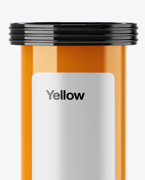 Glossy Effervescent Tablets Bottle Mockup