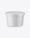 Matte Plastic Container Mockup - Front View (High-Angle Shot)