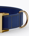 Linen Dog Collar Mockup - Front View (High-Angle Shot)