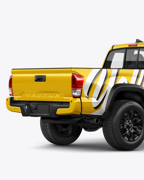 Toyota Tacoma TRD Off-Road 2016 Mockup - Back Half Side View