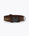 Leather Dog Collar Mockup - Front View (High-Angle Shot)