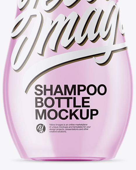 Transparent Shampoo Bottle Mockup