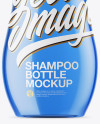 Blue Shampoo Bottle Mockup