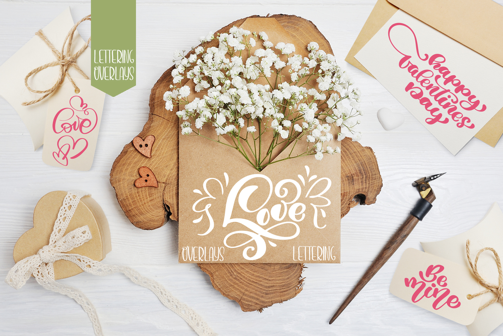 Valentine's Day lettering photo overlays Valentine's Day lettering photo overlays
