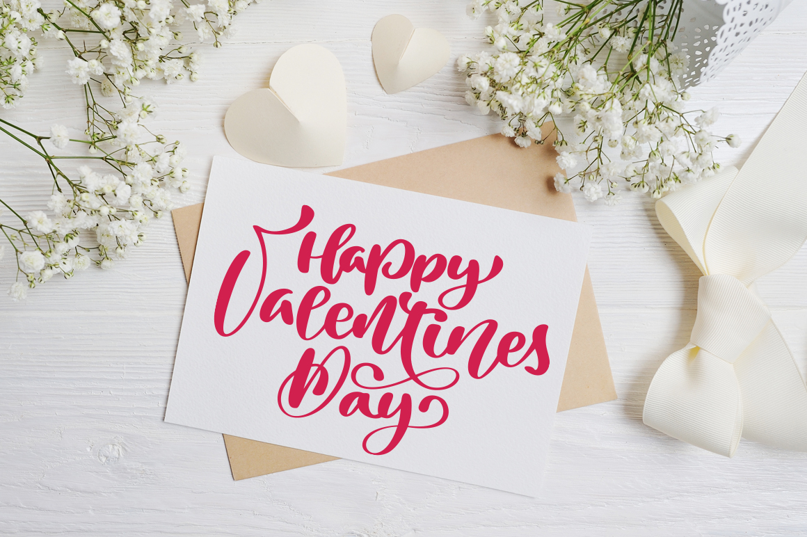 Valentine&#039;s Day lettering photo overlays