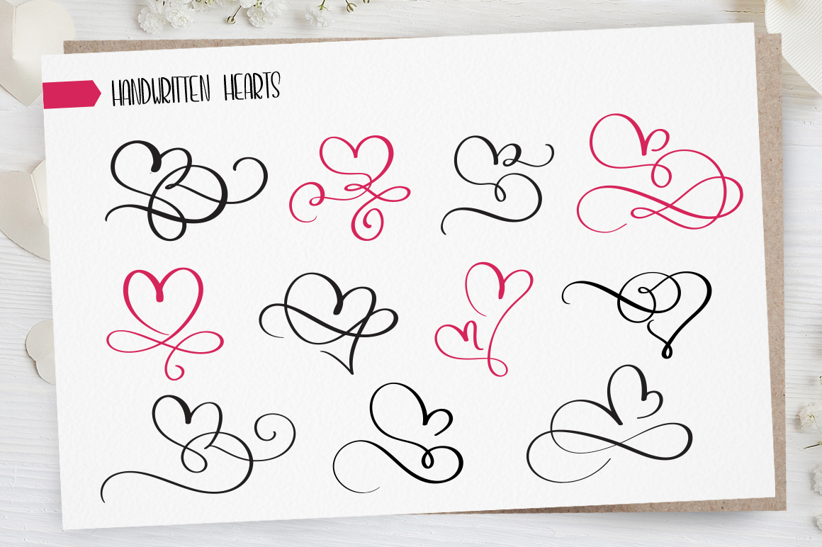 Valentine&#039;s Day lettering photo overlays