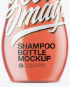 Red Shampoo Bottle Mockup