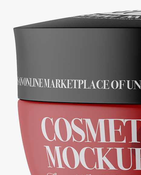 Matte Cosmetic Jar Mockup