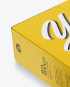 Glossy Carton Box With Handle Mockup - Half Side View (High-Angle Shot)