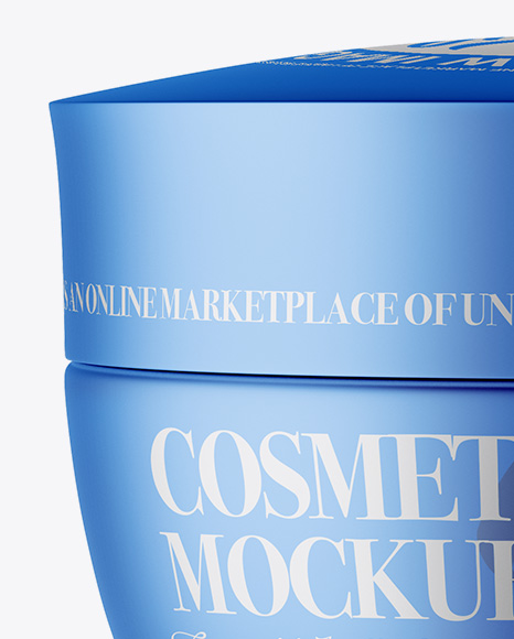 Matte Metallic Cosmetic Jar Mockup