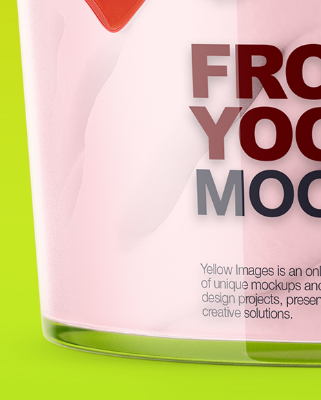 Cup With Frozen Yogurt Mockup