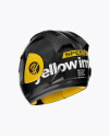 Moto GP Helmet Mockup - Back Half Side View