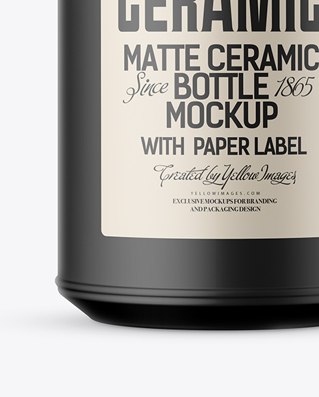 Matte Ceramic Bottle Mockup