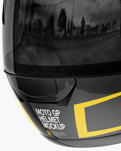 Moto GP Helmet Mockup - Half Side View