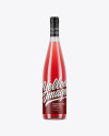 750ml Clear Glass Pink Wine Bottle Mockup