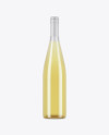 750ml Clear Glass White Wine Bottle Mockup