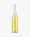 750ml Clear Glass White Wine Bottle Mockup