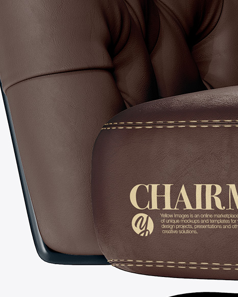 Matte Leather Chair Mockup