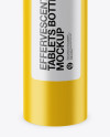 Matte Effervescent Tablets Bottle Mockup (High-Angle Shot)