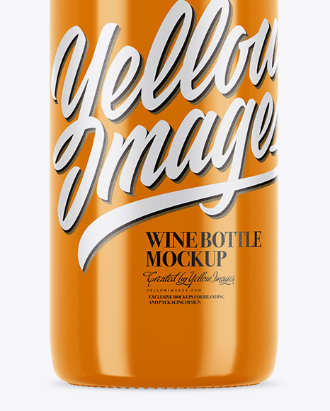 750ml Glossy Ceramic Wine Bottle Mockup 750ml Glossy Ceramic Wine Bottle Mockup