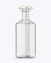 Clear Glass Vodka Bottle Mockup