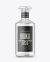 Clear Glass Vodka Bottle Mockup