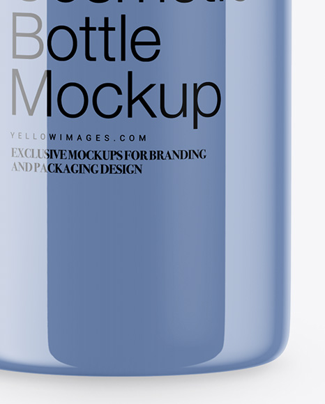 Glossy Cosmetic Bottle Mockup