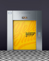 Elevator With Closed Doors Mockup