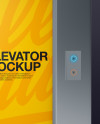 Elevator With Closed Doors Mockup