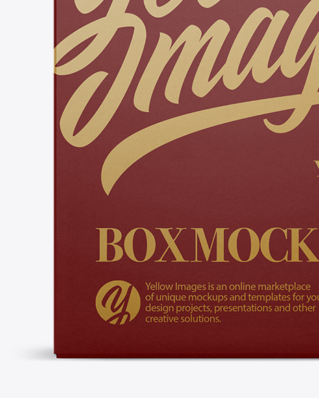 Paper Box Mockup - Front View