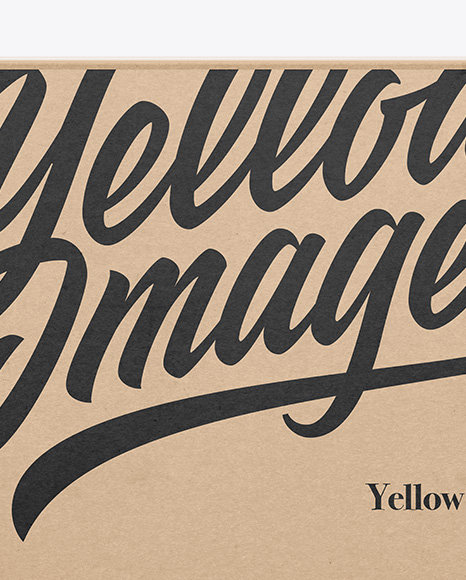 Kraft Paper Box Mockup - Front View