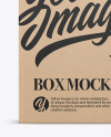 Kraft Paper Box Mockup - Front View