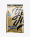 Metallic Paper Flour Bag Mockup - Front View (Eye-Level Shot)