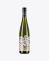 750ml Olive Green Glass Bottle With White Wine Mockup