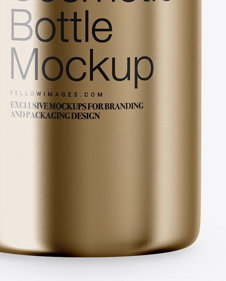 Matte Metallic Cosmetic Bottle With Wooden Cap Mockup Matte Metallic Cosmetic Bottle With Wooden Cap Mockup