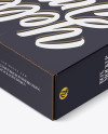 Matte Carton Box With Handle Mockup - Half Side View (High-Angle Shot)