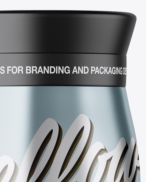 Matte Metallic Thermos Mockup