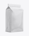 Glossy Paper Flour Bag Mockup - Halfside View (Eye-Level Shot)