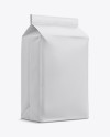 Matte Paper Flour Bag Mockup - Halfside View (Eye-Level Shot)