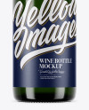 750ml Green Glass White Wine Bottle Mockup
