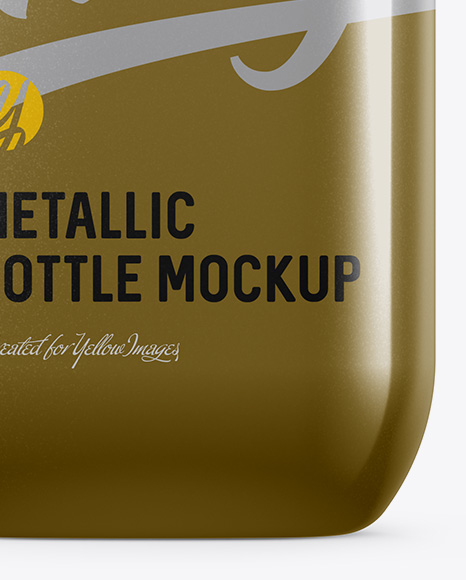 Metallic Plastic Bottle Mockup