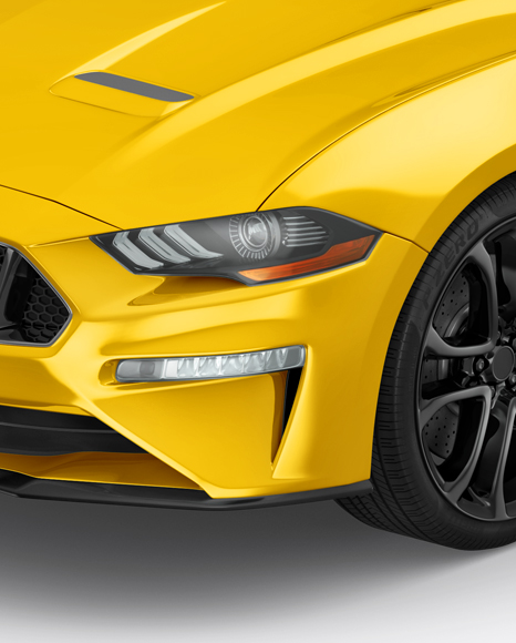 Mustang GT Mockup - Halfside Left view - Free Download Images High