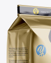 Metallic Paper Flour Bag Mockup - Halfside View (Eye-Level Shot)