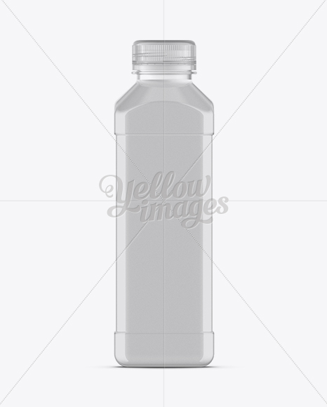 Plastic Juice Bottle W/ Clear Cap Mockup