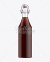 Red Vermouth Bottle W/ Flip-Top Cap Mockup - Free Download Images High