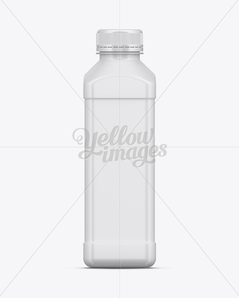 Matte Plastic Juice Bottle Mockup