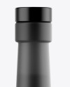 Cognac Black Matte Bottle Mockup - Front View