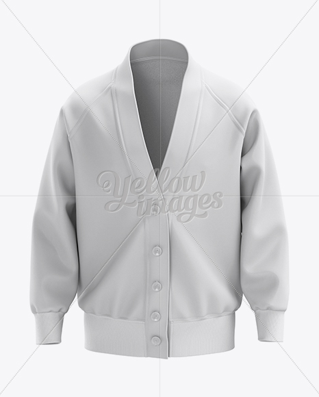 Men's Cardigan Mockup - Front View